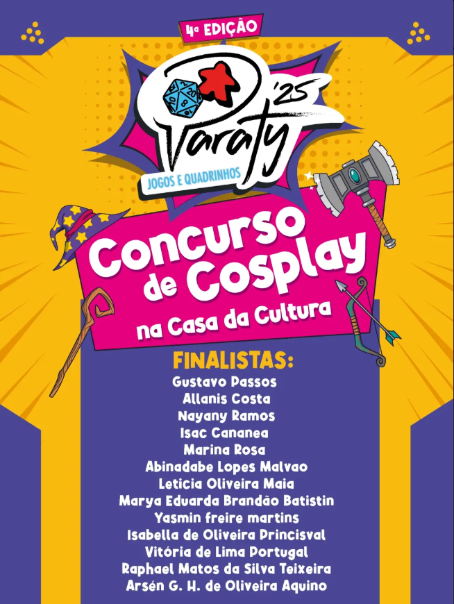 Finalistas do concurso de Cosplay